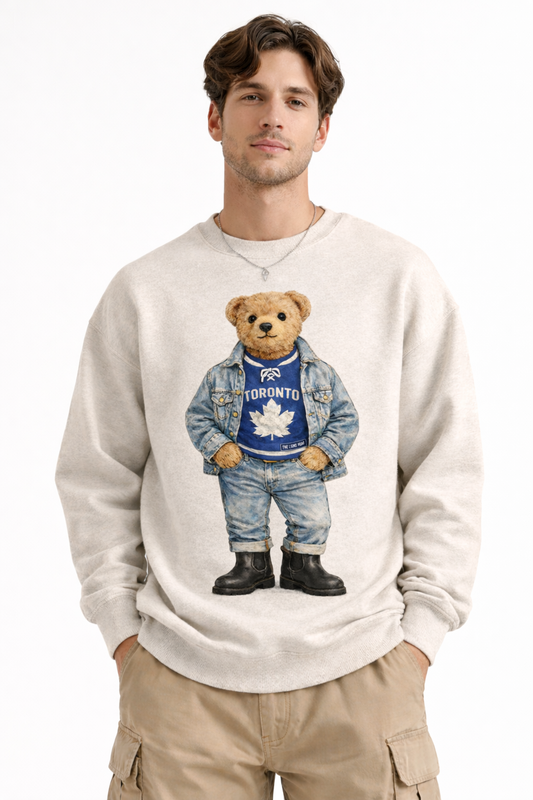 Toronto Heritage Teddy Crewneck – Premium Oatmeal Hockey Sweatshirt | The Lions Roar